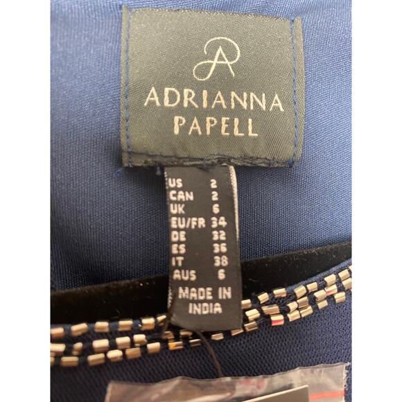 NWT ADRIANNA PAPELL DRESS GOWN 2 MOTHER OF THE BRIDE BRIDESMAID FORMAL EVENING - Picture 6 of 16